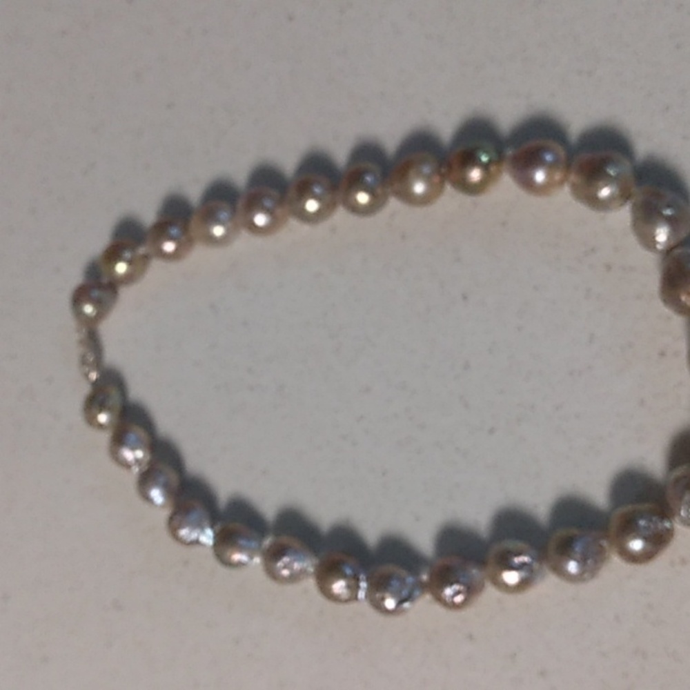 Cream/gold baroque 18 inch pearls